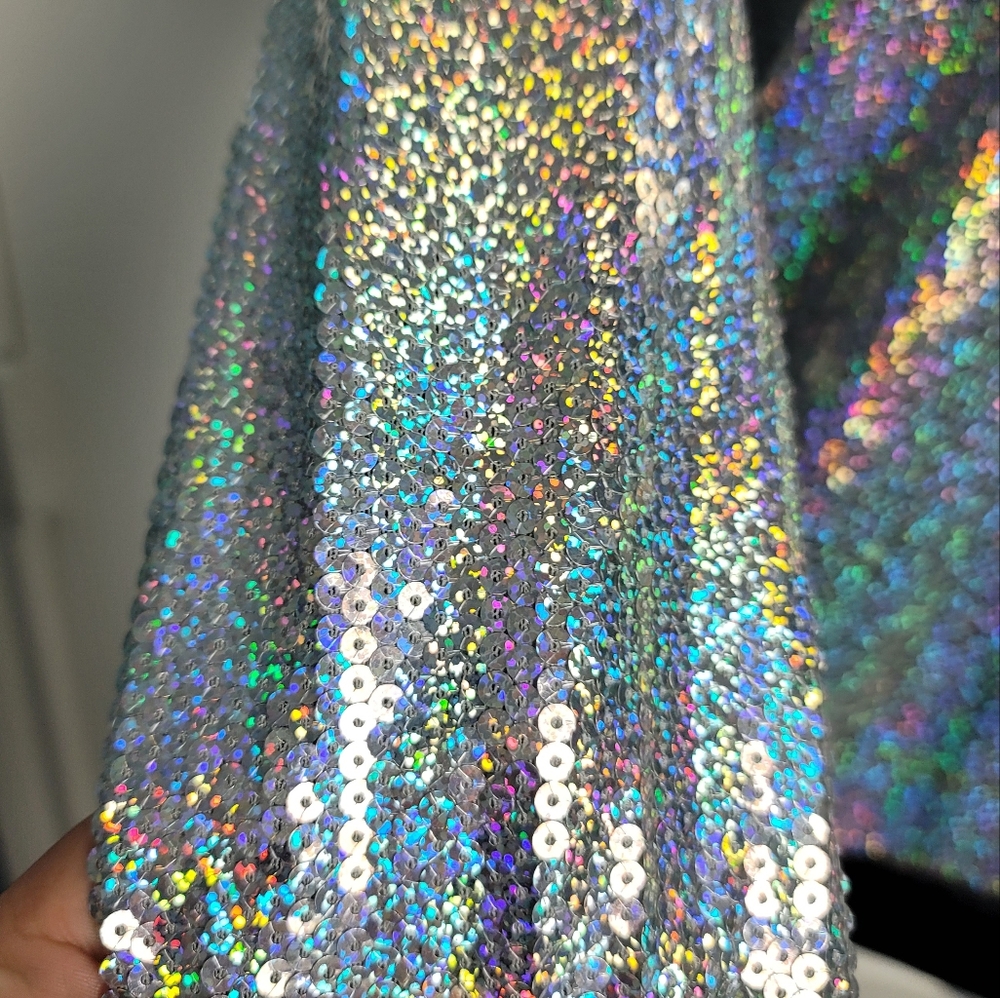 Weissman Holographic Sequin Sweatshirt - image 5